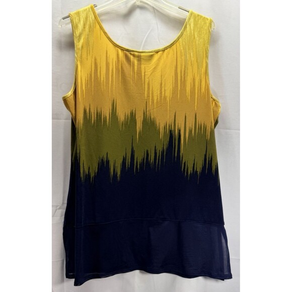 Attitudes By Renee Jersey Mesh Trim Tank And Cardigan Ombre Set Size Large - Picture 11 of 15